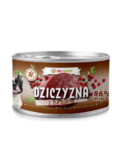 Dziczyzna z żurawiną 410 g mokra karma dla psa