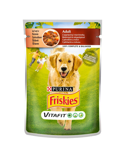 Vitafit Adult z jagnięciną i marchewką w sosie 20x100g mokra karma dla psów