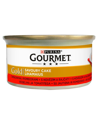 GOURMET Gold Savoury Cake Z Wołowiną i Pomidorami 24 x 85 g