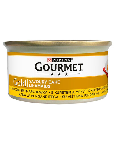 Gold Savoury Cake z kurczakiem i marchewką 24x85g mokra karma dla kotów