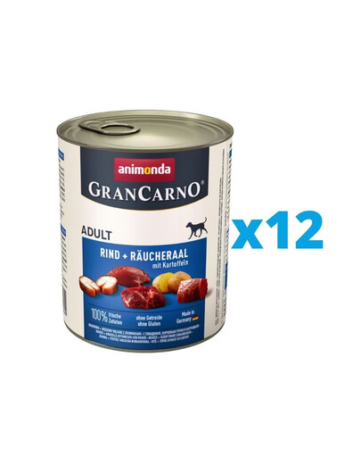 GranCarno zestaw z wołowiną, węgorzem i ziemniakami 12 x 400 g