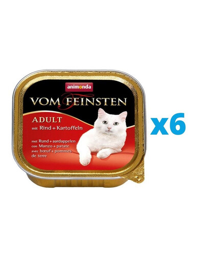 ANIMONDA Vom Feinsten Menu zestaw z wołowiną z ziemniakami 6 x 100 g