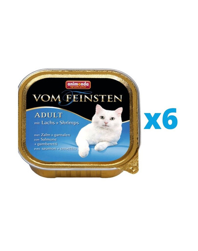 ANIMONDA Vom Feinsten Mare zestaw z łososiem i krewetkami 6 x 100 g