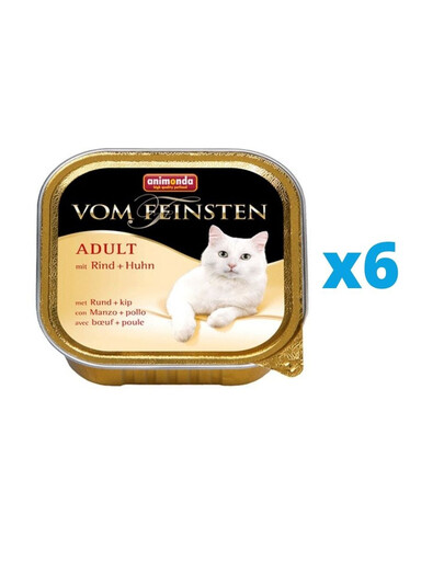 ANIMONDA Vom Feinsten Adult zestaw z wołowiną i kurczakiem 6 x 100 g