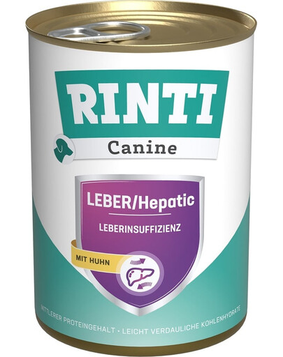 RINTI Canine Liver/Hepatic Chicken su vištiena 24x400 g