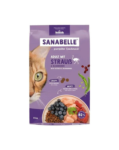 SANABELLE Adult Stručių 8 kg suaugusiems katėms