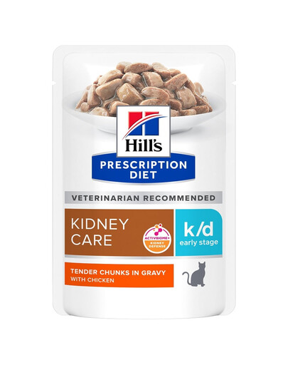 HILL'S Prescription Diet Feline k/d Kidney Care Early Stage su vištiena 48x85 g Diet Feline k/d Kidney Care Early Stage z kurczakiem 48x85 g