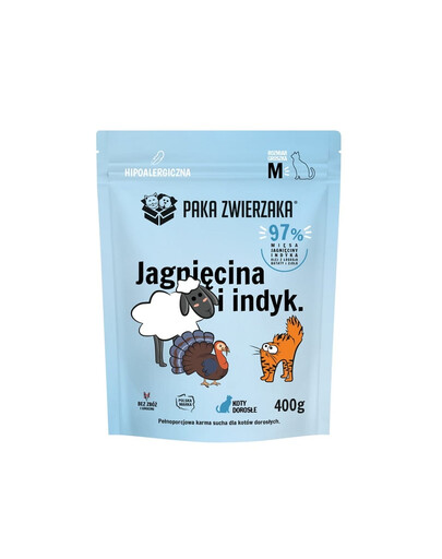 PAKA ZWIERZAKA Sausas maistas Aviena ir kalakutas katėms M 400 g