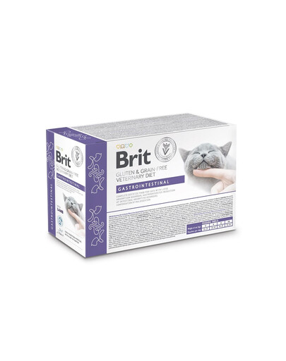 BRIT Veterinary Diet Grain Free Gastrointestinal Cat Fillets in Gravy Lamb 12x85g katėms, turinčioms virškinimo problemų