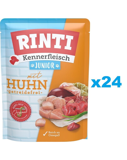 RINTI Kennerfleisch Junior Chicken vištiena 24x400 g