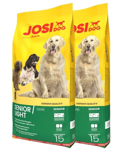 JOSERA JosiDog Senior Light 2x15 kg vyresniems ir mažiau aktyviems šunims