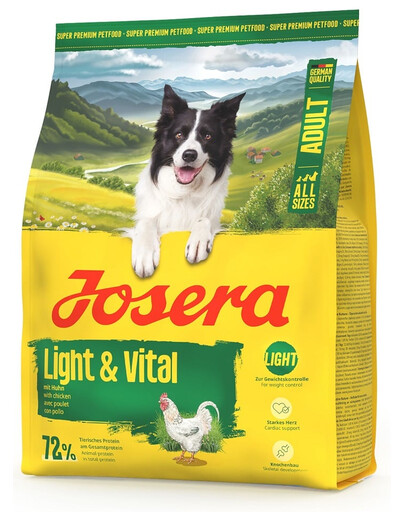 JOSERA Light Vital 900g šunims, padedanti kontroliuoti kūno svorį