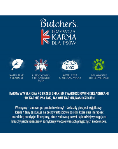 BUTCHER'S Original Recipe in Gravy, maistas šunims, jautienos gabaliukai padaže, 400g