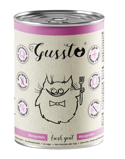 GUSSTO Cat Fresh Goat drėgna maistas katėms su ožkiena 400g