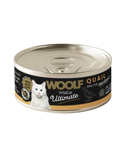 WOOLF Wild Cat Ultimate Sterilised Quail Pate 85g pašaras iš stručio katėms