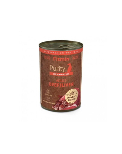 FITMIN Purity Adult Dog Beef with liver 400g jautiena su kepenimis šunims