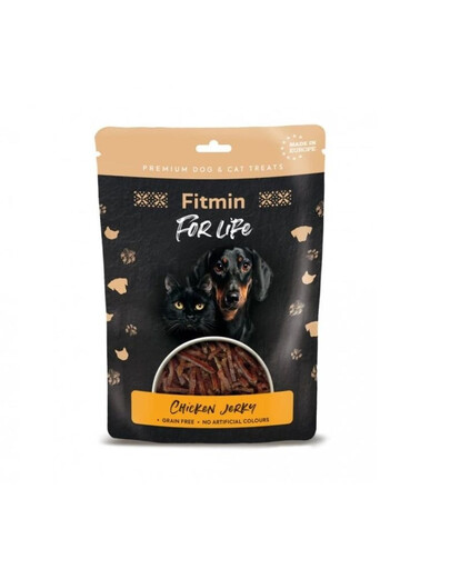 FITMIN For Life Chicken Jerky Vištienos džiovinti skanėstai šunims ir katėms 70 g