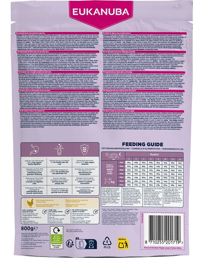 EUKANUBA Puppy Large Breeds Chicken 800 g sausa maistas didelių veislių šuniukams, turintis šviežio vištienos