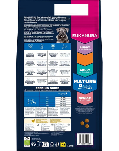 EUKANUBA Mature Small Breeds Chicken 7,5 kg sausa maistas suaugusiems mažų veislių šunims, turintis šviežio vištienos