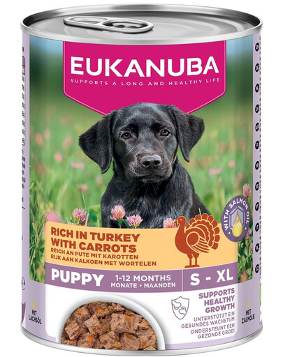 EUKANUBA Life Care Puppy Rich in Turkey 400 g paštetas šuniukams, turintis kalakutienos ir morkų
