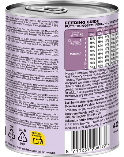 EUKANUBA Life Care Puppy Rich in Turkey 400 g paštetas šuniukams, turintis kalakutienos ir morkų