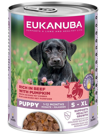 EUKANUBA Life Care Puppy Rich in Beef 400 g paštetas šuniukams, turintis jautienos ir moliūgo