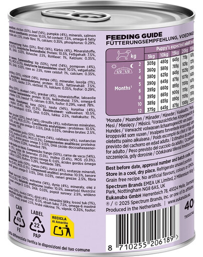 EUKANUBA Life Care Puppy Rich in Beef 400 g paštetas šuniukams, turintis jautienos ir moliūgo