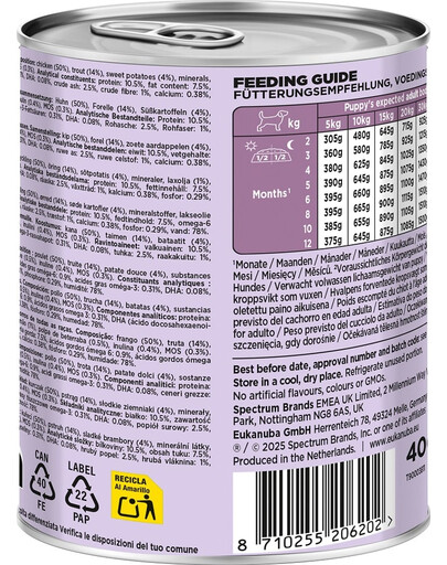 EUKANUBA Life Care Puppy Rich in Trout 400 g paštetas šuniukams, turintis upėtakį ir saldžiąsias bulves