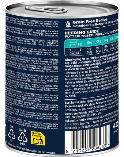 EUKANUBA Life Care Adult Rich in Lamb 400 g paštetas šunims, turintis avienos ir bulvių
