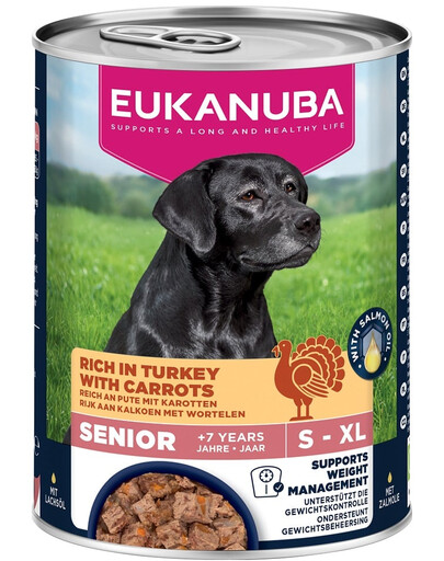 EUKANUBA Life Care Senior Rich in Turkey 400 g paštetas vyresniems šunims, turintis kalakutą ir morkas