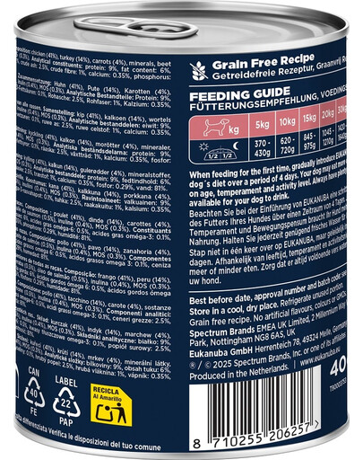 EUKANUBA Life Care Senior Rich in Turkey 400 g paštetas vyresniems šunims, turintis kalakutą ir morkas