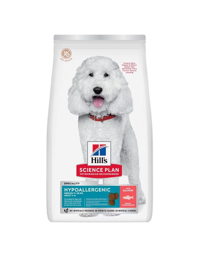 HILL'S Science Plan Canine Adult Medium Hypoallergenic Salmon 6kg suaugusiems vidutinio dydžio šunims su lašiša