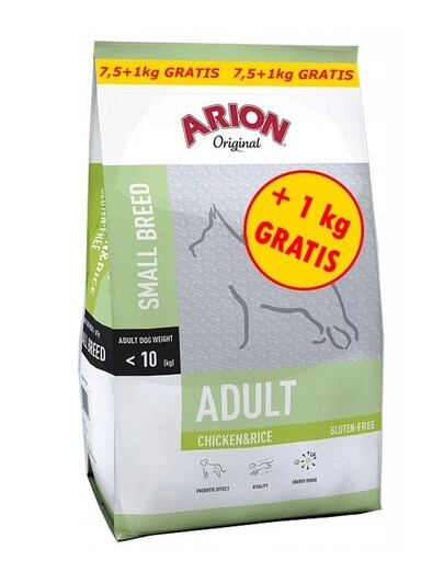 ARION Original Adult Small Chicken and Rice 8,5 kg (7,5 + 1 kg nemokamai)