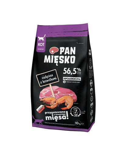 PAN MIĘSKO Veršiena su krevetėmis katėms traškučiai S 2x10 kg