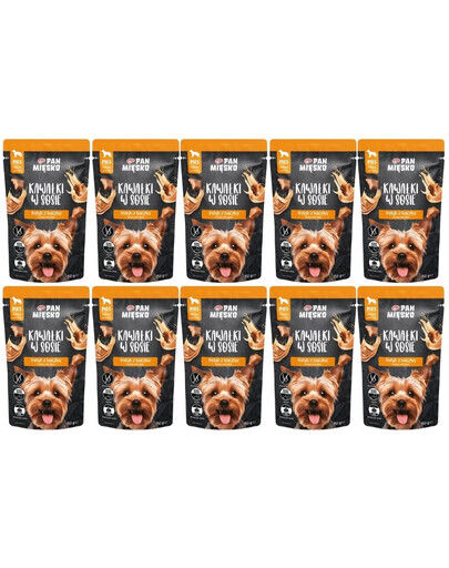 PAN MIŠKO Gabaliukai padaže Kalakutas su antis šlapias maistas šunims 10x150 g