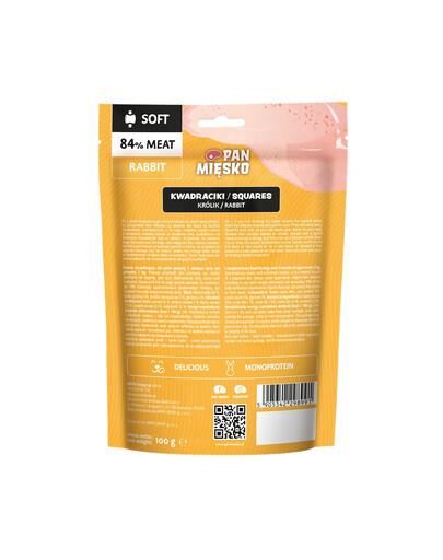 PAN MIĘSKO Kvadratikai Kriukis skanėstas šuniui 100 g