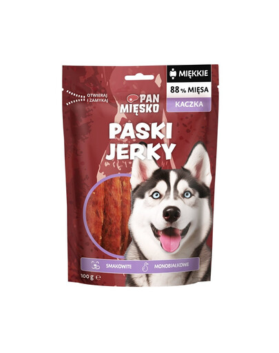PAN MIŠKO Paskai Jerky Antis skanėstas šunims 100 g