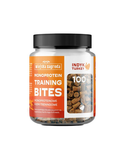 WIEJSKA ZAGRODA Treniruojantis skanėstas Kalakutas monoproteininiai kąsneliai šunims 150 g