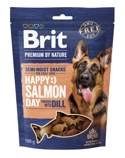 BRIT Premium Dog Semi-moist Snack Salmon 180 g pusiau drėgnas skanėstas šunims