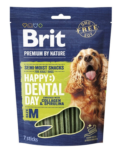 BRIT Premium Dog Dental Semi-moist Snack M 180 g dantų skanėstas mažiems ir vidutiniams šunims