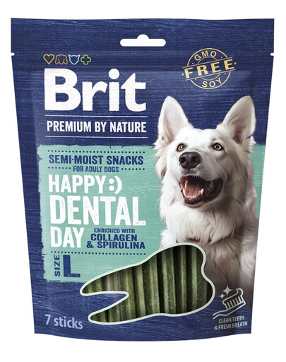 BRIT Premium Dog Dental Semi-moist Snack L 250 g dantų užkandis vidutinio ir didelių šunų