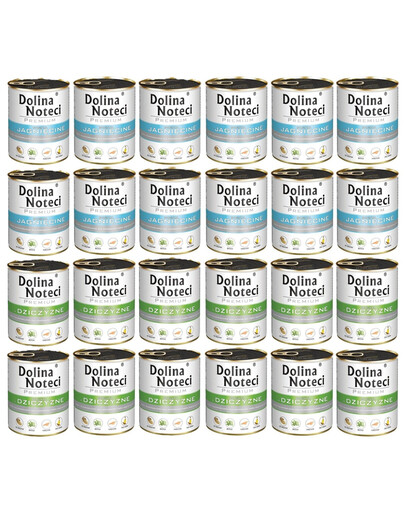 DOLINA NOTECI Mix Aukščiausios kokybės skoniai Gausus elnienos ir ėrienos skonis 24x800g