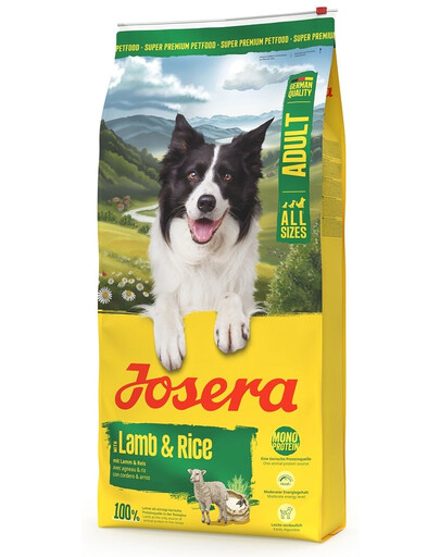 JOSERA Lamb and Rice Adult 12,5kg monoproteininė maistas šunims