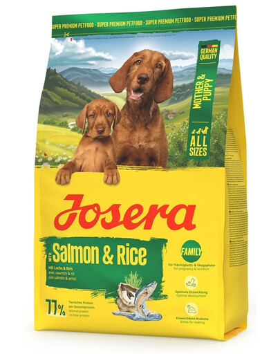 JOSERA Mother and Puppy Salmon with Rice 3kg šuniukams, nėščioms ir žindančioms kalėms