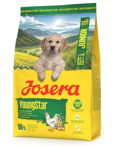 JOSERA YoungStar 3kg be grūdis maistas šuniukams