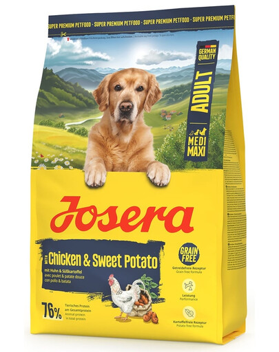 JOSERA Chicken with Sweet Potato Adult 3kg be grūdis maistas vidutinėms ir didelėms veislėms
