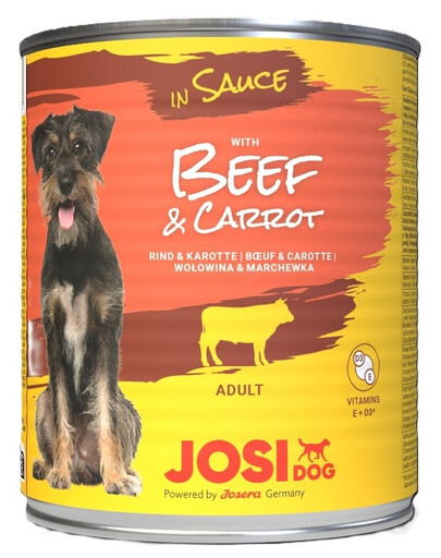 JOSERA JosiDog Beef&Carrot in Sauce 830g su jautiena ir morkomis padaže šunims