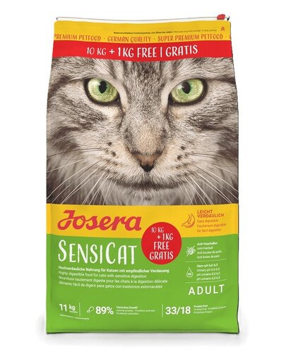 JOSERA SensiCat jautriems katėms 10 kg + 1kg nemokamai