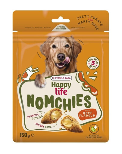 VERSELE-LAGA Happy Life Snack Nomchies Beef 150g skanėstas, palaikantis dantų sveikatą