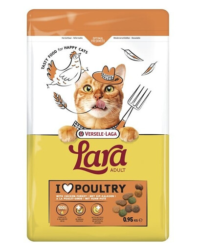 VERSELE-LAGA Lara Adult Turkey and Chicken 950 g maistas katėms su kalakutiena ir vištiena